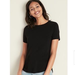 GAP LUXE BLACK TEE SHIRT TOP XS/SMALL